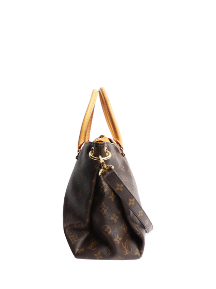 Pre-loved Louis Vuitton Monogram Pallas MM Bag, Brown - view 2, Brown