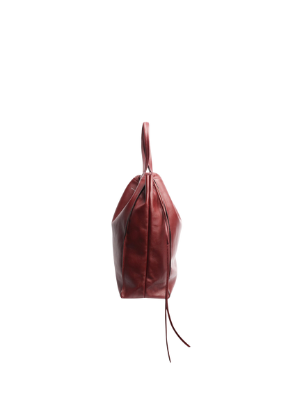 Pre-loved CELINE Coulisse Leather Tote Bag, Burgundy - view 2, Burgundy