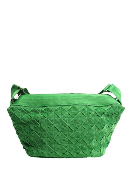 Pre-loved Bottega Veneta Woven Shoulder Bag, Green - view 2, Green