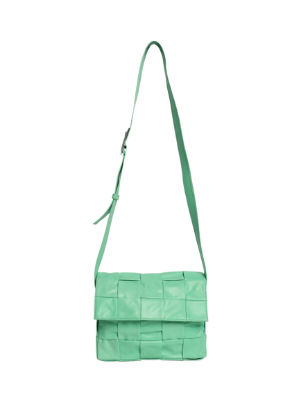 Pre-loved Bottega Veneta Leather Cassette Bag, Mint Green - view 2, Green