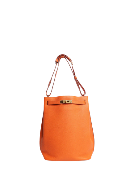 Pre-loved Hermès 2011 So Kelly Leather Shoulder Bag, Orange, Orange