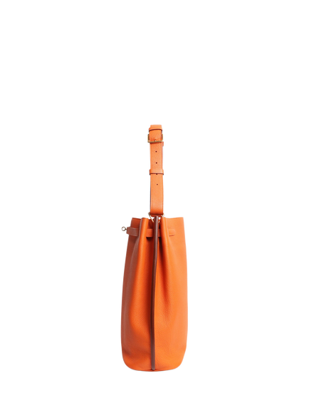 Pre-loved Hermès 2011 So Kelly Leather Shoulder Bag, Orange - view 2, Orange