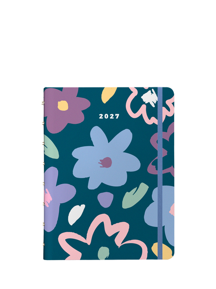 Filofax Ultimate Life Companion A5 Bloom Week to View 2027 Planner, Multi, Multi Multi
