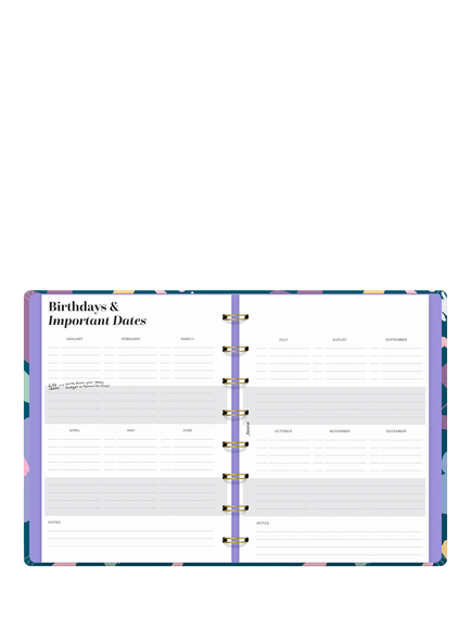 Filofax Ultimate Life Companion A5 Bloom Week to View 2027 Planner, Multi - view 2, Multi Multi
