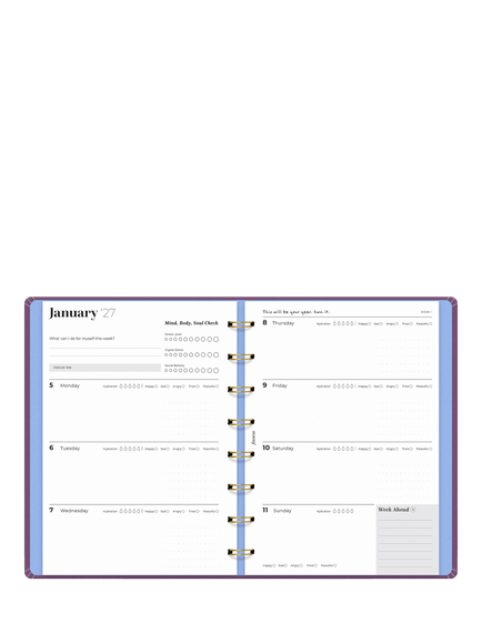 Filofax Ultimate Life Companion My Plan A5 Week to View 2027 Planner, Multi - view 2, Multi Multi