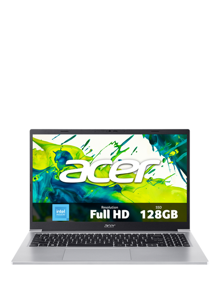 Acer Aspire Lite 15 AL15-36P Laptop, Intel N150 Processor, 8GB RAM, 128GB SSD, 15.6” Full HD, Silver, Silver