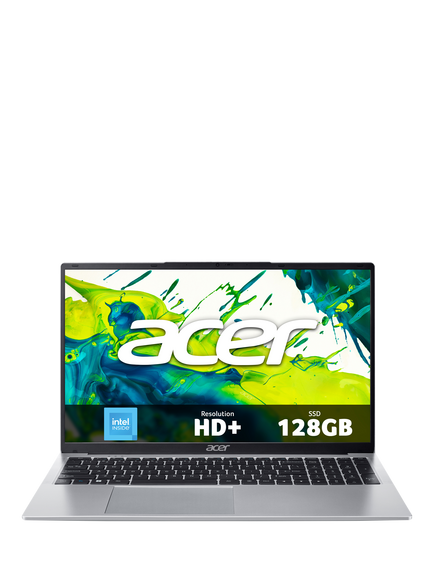Acer Aspire Lite 17 AL17-31P Laptop, Intel N150 Processor, 8GB RAM, 128GB SSD, 17.3” HD+, Silver, Silver