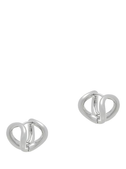 Reiss Phoebe Parallel Lines Huggie Earrings, Silver, Silver Tone