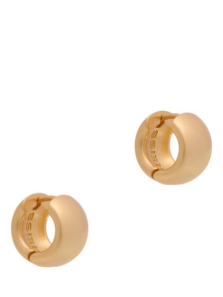 Reiss Porsha Polished Hinged Huggie Earrings, Gold, Gold Tone