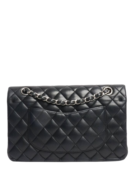 Pre-loved CHANEL 2010 Medium Lambskin Classic Double Flap Bag, Black - view 2, Black