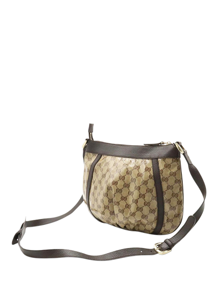 Pre-loved GUCCI GG Canvas Coated Shoulder Bag, Brown - view 2, Brown