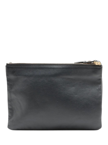 Pre-loved CELINE Trio Leather Pouch Bag, Black - view 2, Black