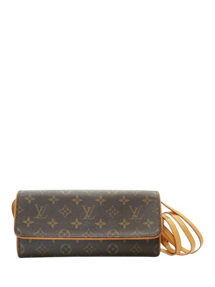 Pre-loved Louis Vuitton Monogram Twin Pochette Bag, Brown, Brown