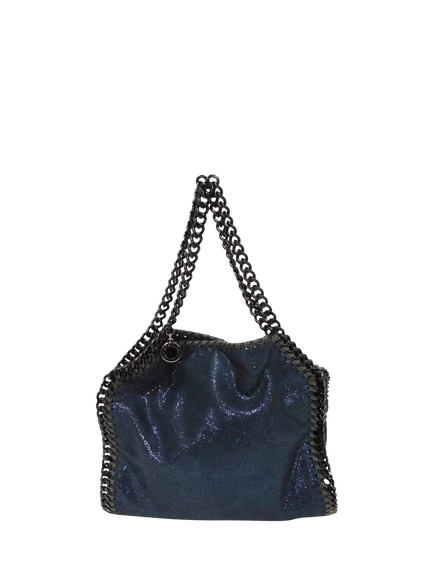 Pre-loved Stella McCartney Falabella Sparkly Chain Top Handle Bag, Dark Blue, Blue