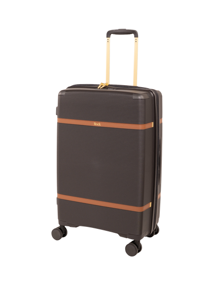 Rock Medina 68cm Medium Expandable 8-Wheel Suitcase, 63/73L, Black, Black