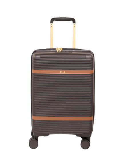 Rock Medina 55cm Small 8-Wheel Cabin Suitcase, 28L, Black - view 2, Black