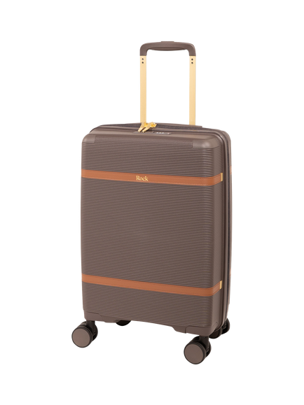 Rock Medina 55cm Small 8-Wheel Suitcase, 28L, Brown, Brown