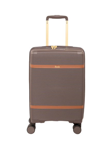 Rock Medina 55cm Small 8-Wheel Suitcase, 28L, Brown - view 2, Brown