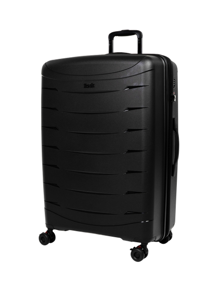 Rock Resilient Large 78cm Expandable 8-Wheel Suitcase, 100/110, Black, Black