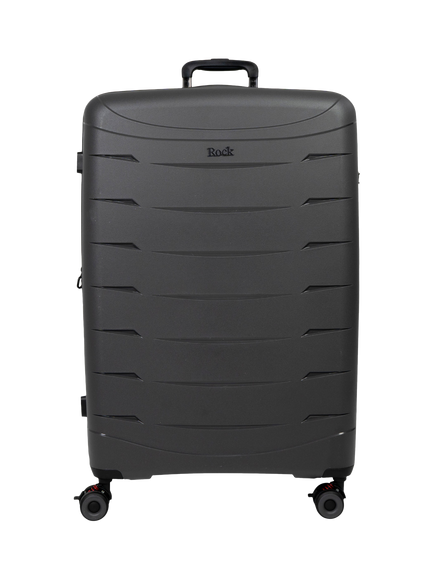 Rock Resilient Large 78cm Expandable 8-Wheel Suitcase, 100/110 - view 2, Charcoal