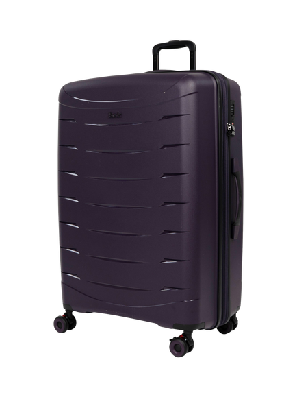 Rock Resilient Large 78cm Expandable 8-Wheel Suitcase, 100/110L, Purple, Purple