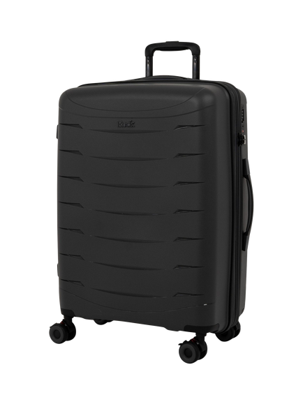 Rock Resilient Medium 66cm Expandable 8-Wheel Suitcase, 65/71L, Charcoal, Charcoal