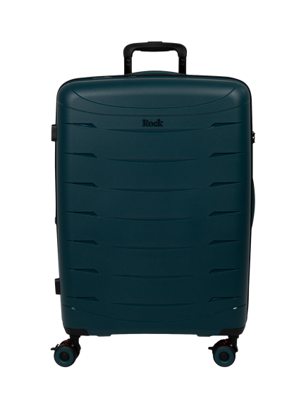 Rock Resilient Medium 66cm Expandable 8-Wheel Suitcase, 65/71L, Purple - view 2, Teal