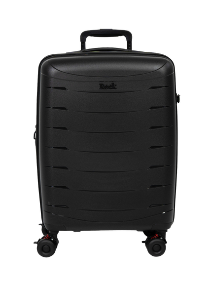 Rock Resilient Small 55cm Expandable 8-Wheel Cabin Suitcase, 35/40L - view 2, Black