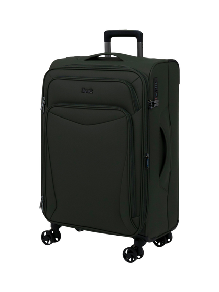 Rock Luggage Vitality Medium 69cm Expandable 8-Wheel Suitcase, 67/74L, Khaki