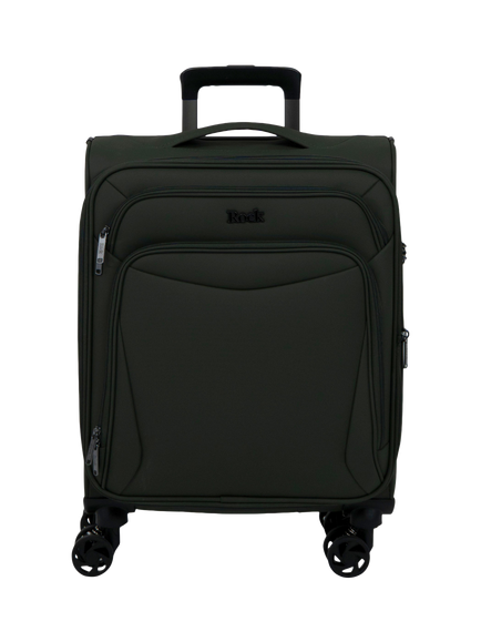 Rock Luggage Vitality Small 56cm Expandable 8-Wheel Cabin Suitcase, 35/40L - view 2, Khaki