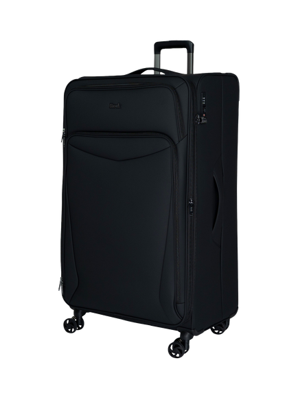 Rock Luggage Vitality Extra Large 90cm Expandable 8-Wheel Suitcase, 130/150L, Black