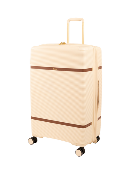 Rock Medina 3-Piece 8-Wheel Suitcase Set, Cream - view 2, Cream