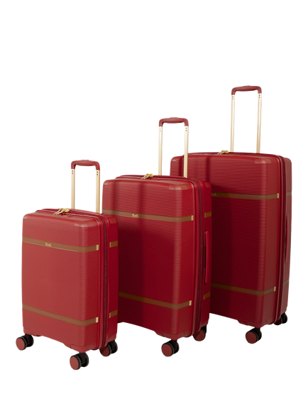 Rock Medina 3-Piece Suitcase Set, Red, Red