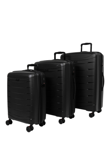 Rock Resilient 3-Piece Suitcase Set, Black