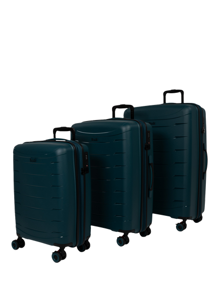Rock Resilient 3-Piece Suitcase Set, Teal