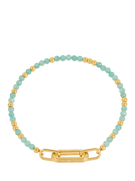 Rachel Jackson Tranquillity Amazonite Beaded Bracelet, Blue/Gold, Gold/Blue