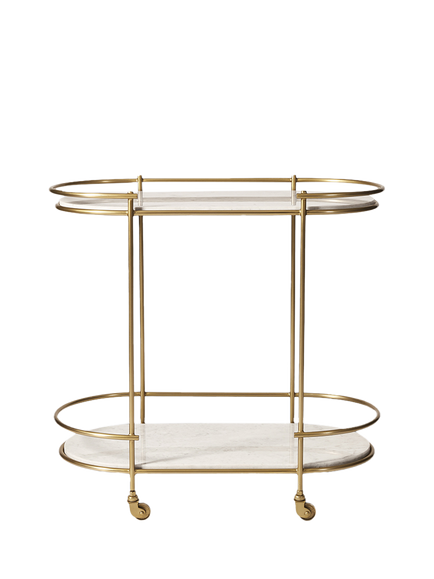 Swoon OUTLET Cartizze Bar Trolley, Brass, Brass