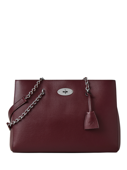 Mulberry Lily Chain Tote Bag, Black Cherry, Black Cherry