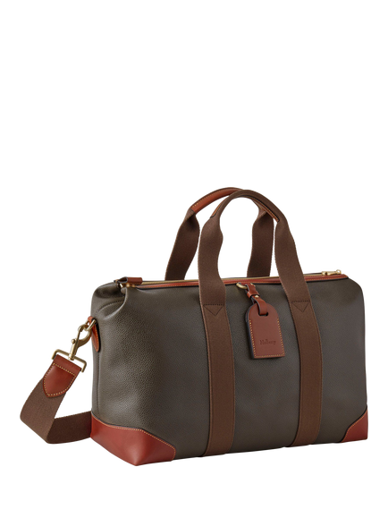 Mulberry Heritage Day Clipper Holdall Bag, Mole & Cognac - view 2, Mole & Cognac