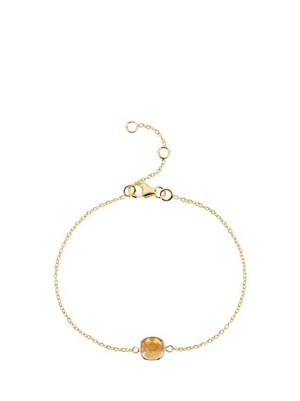 Auree Brooklyn Citrine Chain Bracelet, Orange Light, Orange Light