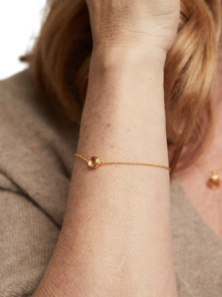 Auree Brooklyn Citrine Chain Bracelet, Orange Light - view 2, Orange Light