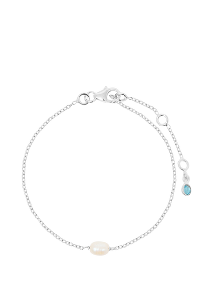 Auree Mini Manhattan Sterling Silver Pearl Bracelet, White