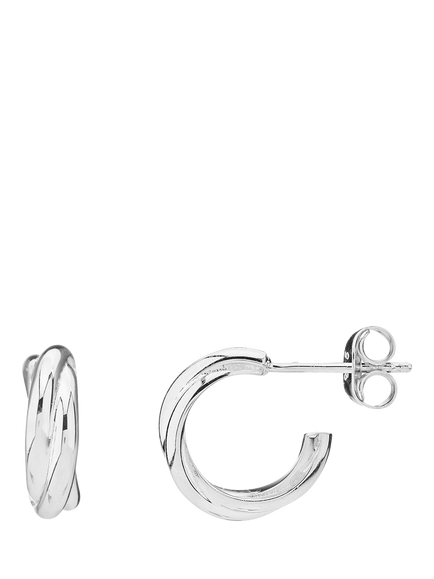 Auree Knightsbridge Mini Hoop Earrings, Silver
