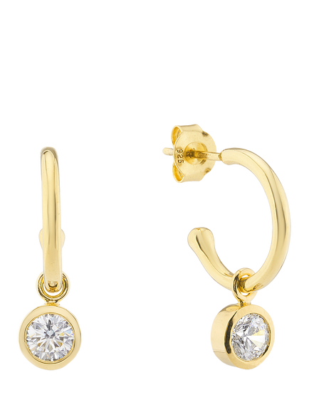 Auree Manhattan Verona Cubic Zirconia Hoop Earrings, Gold