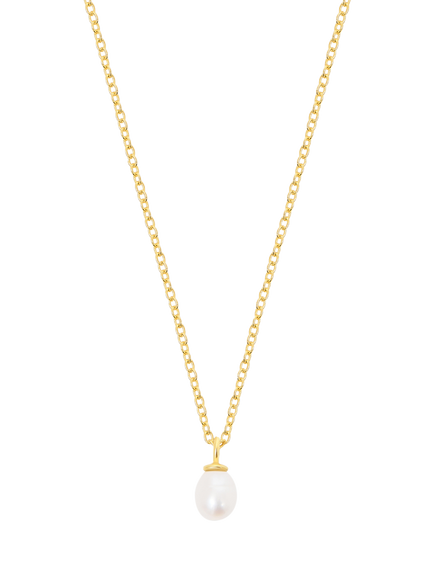 Auree Mini Manhattan Pearl Pendant Necklace, White