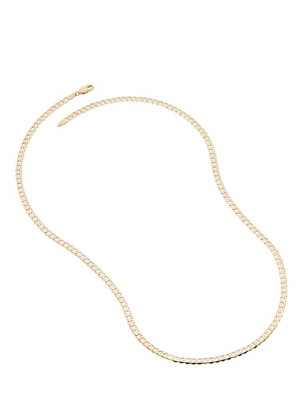 Created Brilliance 9ct Yellow Gold Solid Curb Chain Necklace, Yellow Gold