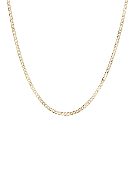 Created Brilliance 9ct Yellow Gold Solid Curb Chain Necklace, Yellow Gold