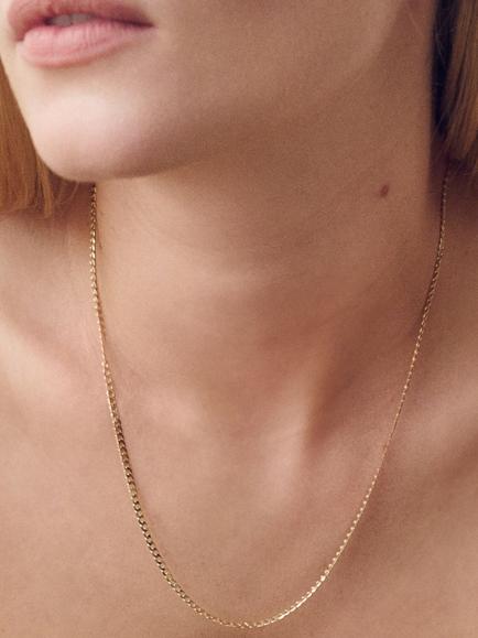Created Brilliance 9ct Yellow Gold Solid Curb Chain Necklace - view 2, Yellow Gold