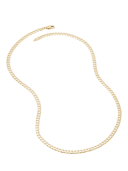 Created Brilliance 9ct Yellow Gold Solid Curb Chain Necklace, Yellow Gold