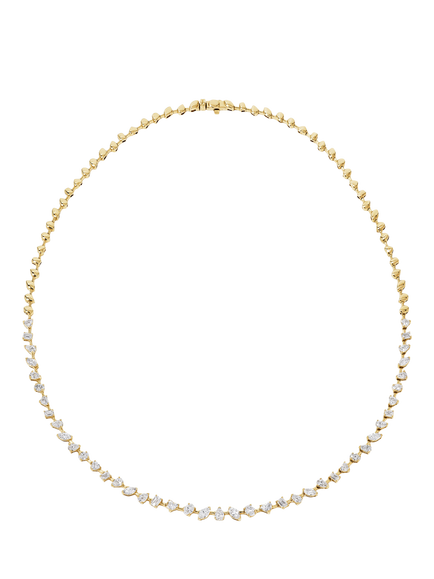 Created Brilliance Delphine 9ct Yellow Gold 4.67ct Lab Grown Diamond Necklace, Yellow Gold